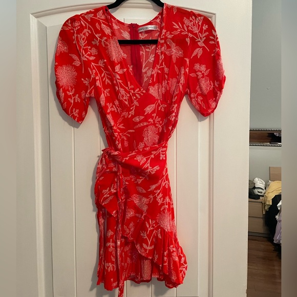 SAINTS + SECRETS SHORT SLEEVE WRAP DRESS - Picture 2 of 5